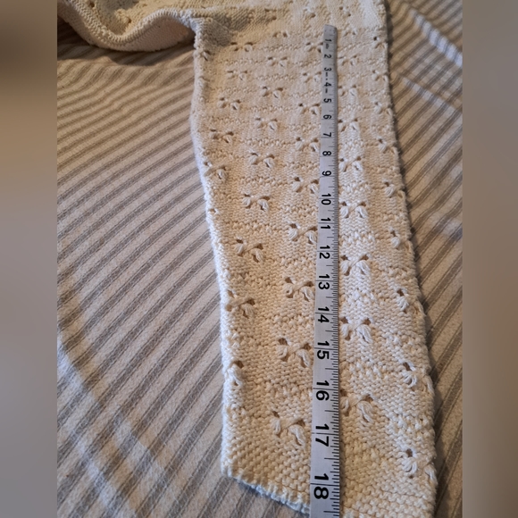 Long Sleeve Knitted Cardigan. Cream color. - Picture 2 of 13